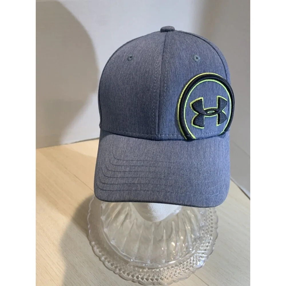 Under Armour Boys Big Logo Update Fitted Hat Cap 6493880 Blue Youth Size S/M